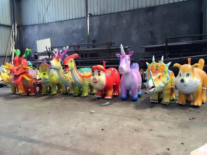 卡通动物骑乘小车